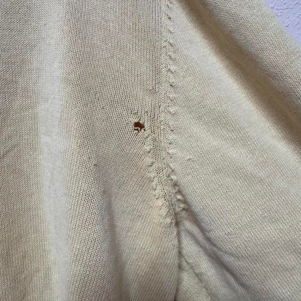 Butter yellow distressed vintage slouchy sweater - Picture 8 of 8